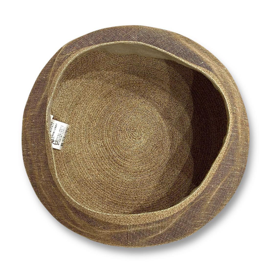 未使用級★エルメス リネンシルク ベレー帽 レディース 57cm 国内正規品