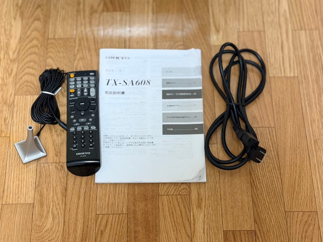 ONKYO TX-SA608(黒) 取説・純正マイク・リモコン付属　寄付充当