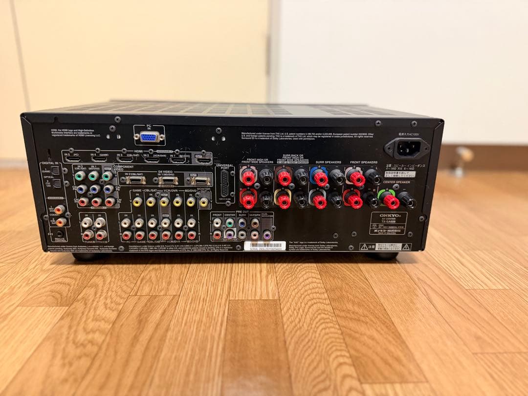 ONKYO TX-SA608(黒) 取説・純正マイク・リモコン付属　寄付充当