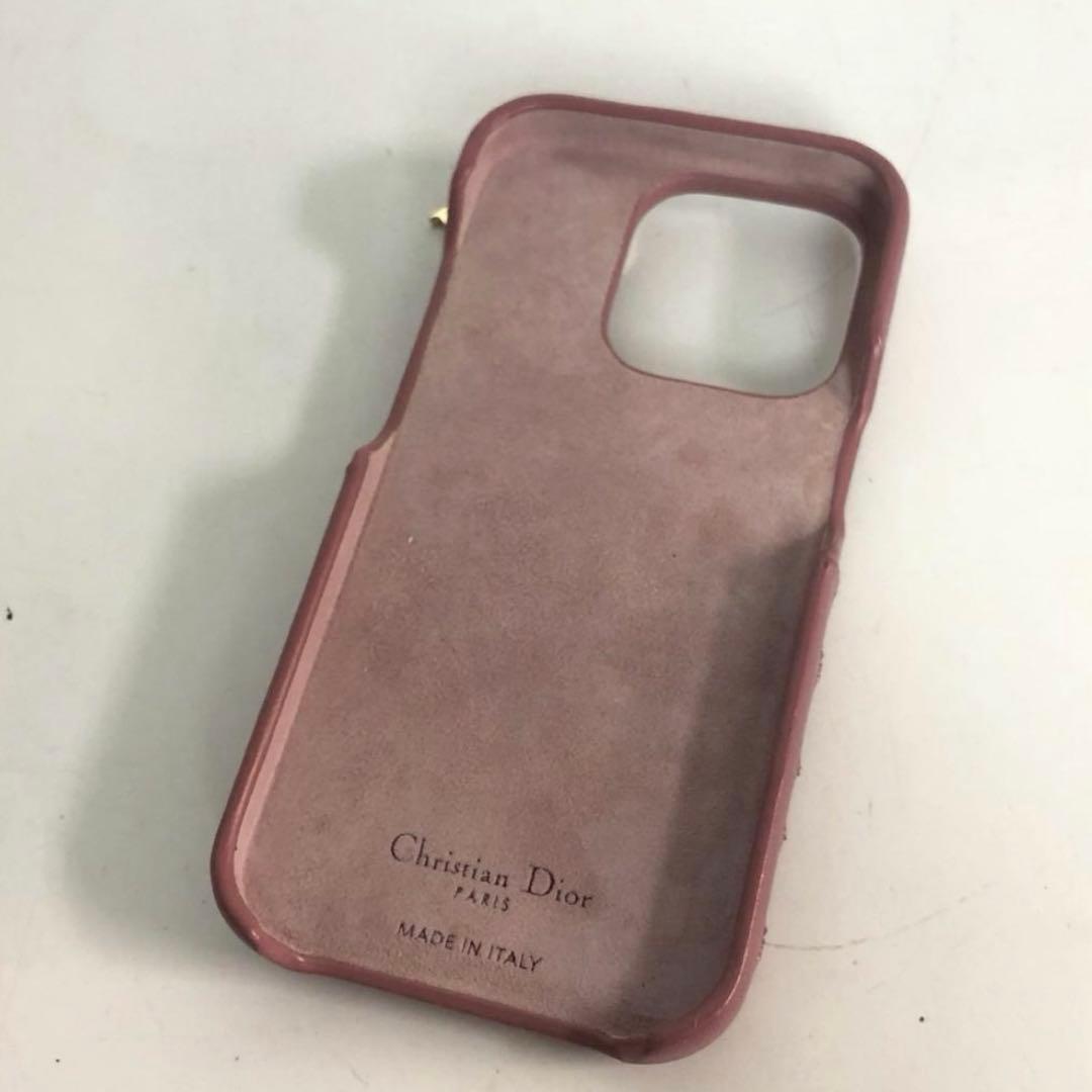 Dior ディオール カナージュ ラムスキン iPhone15pro ケース