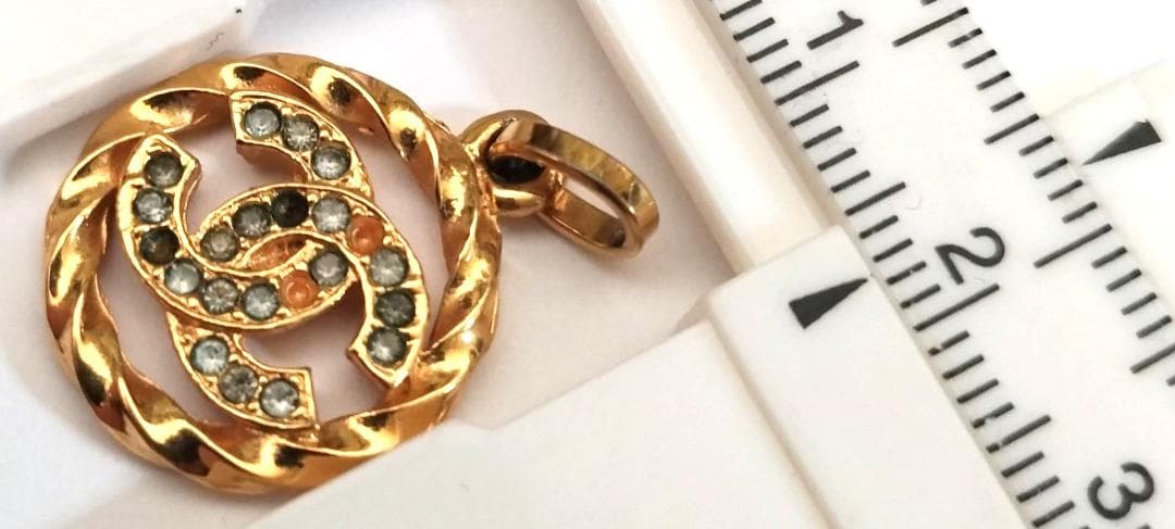 CHANEL ヴィンテージ ペンダントトップ ココマーク カラーストーン