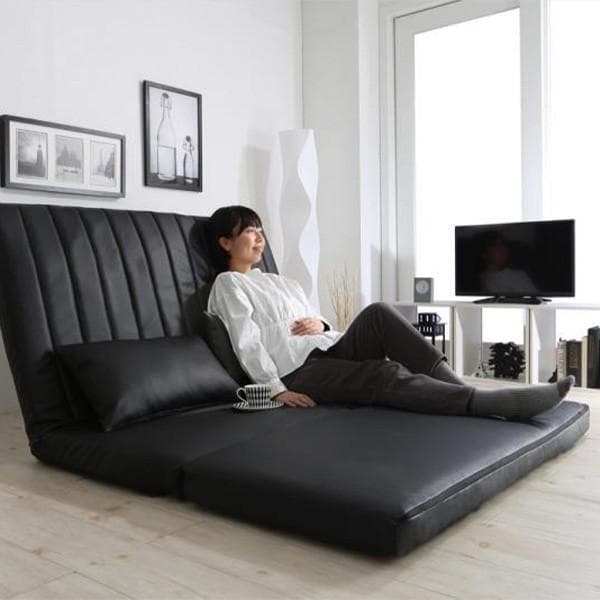 大人気！！3WAYで使えるソファ【ソファ　カウチ　ベッド】【ネイビー】 1