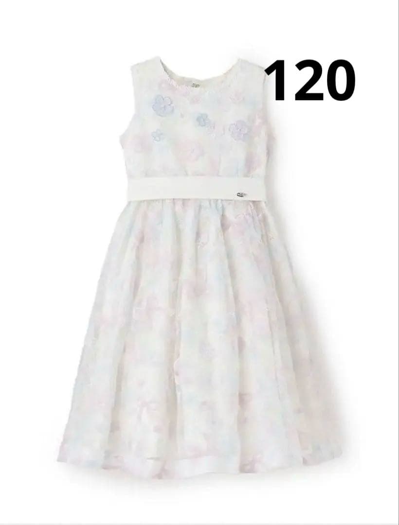 お花刺しゅう ドレス　オフホワイト