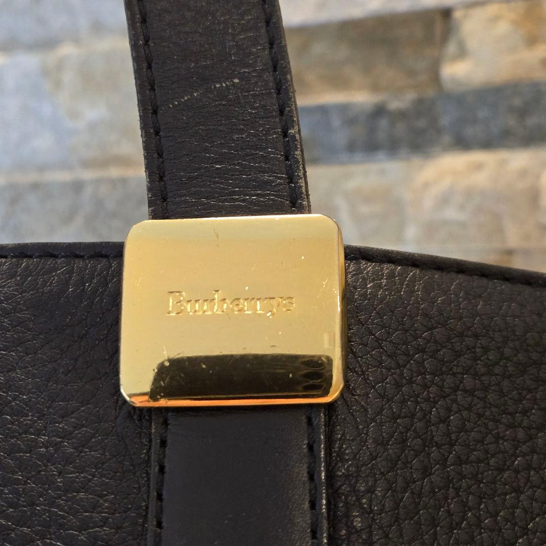 BURBERRY　バーバリー　ハンドバッグ　レザー　ブラック　ノバチェック