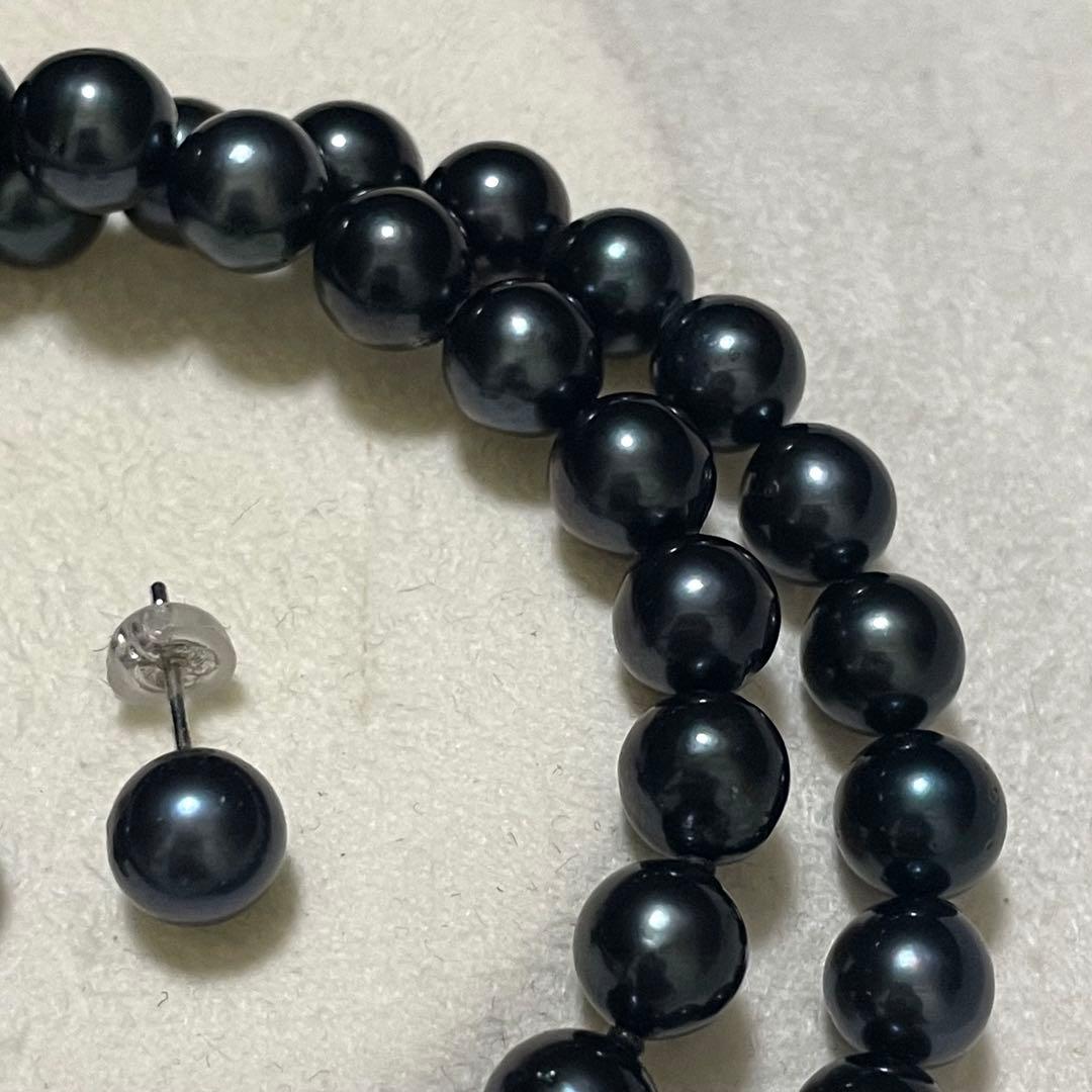 ケース付き専用【K14WG✨美品】 あこや本真珠 ネックレス ピアス 7.5-8