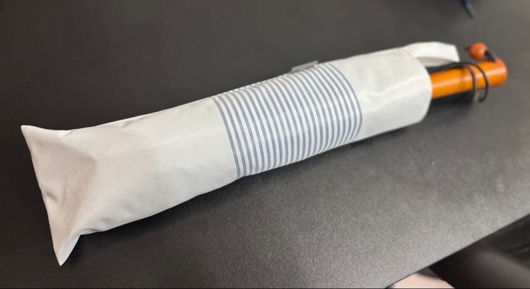 ⭐︎サンバリア100⭐︎ 折りたたみ日傘 ２段折 / ボーダー／ブルー