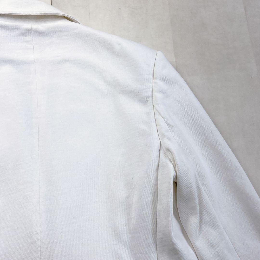 美品 ラルフローレン 白ブレザー 銀ボタン 針金糸 刺繍 エンブレム ジャケット