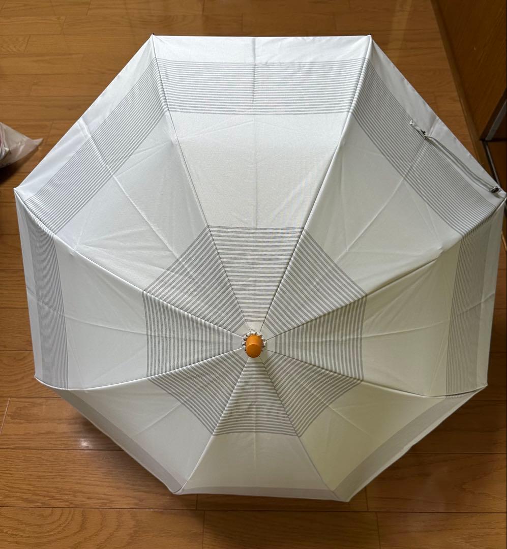 サンバリア100 ２段折り　ボーダーグレー