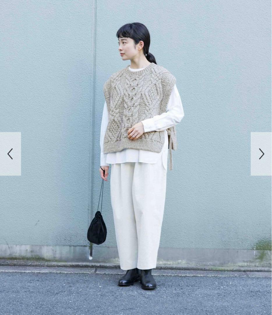 新品タグ付◉ グレー　かぐれ ペルーアランニットベスト　DOORS