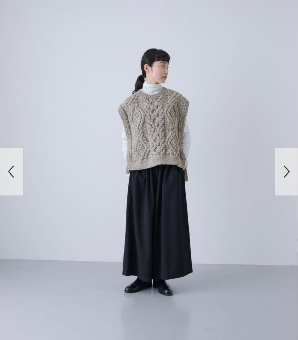 新品タグ付◉ グレー　かぐれ ペルーアランニットベスト　DOORS