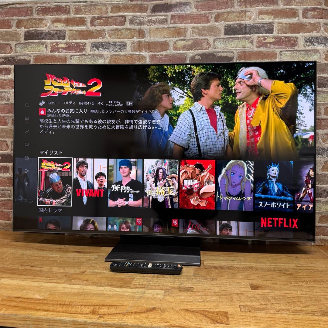 TCL 55V型 4Kチューナーレステレビ 量子ドット 55C745 動画アプリ