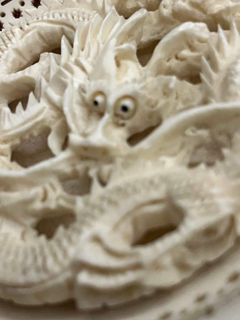 中国美術　骨董　彫刻　天然素材　象牙調