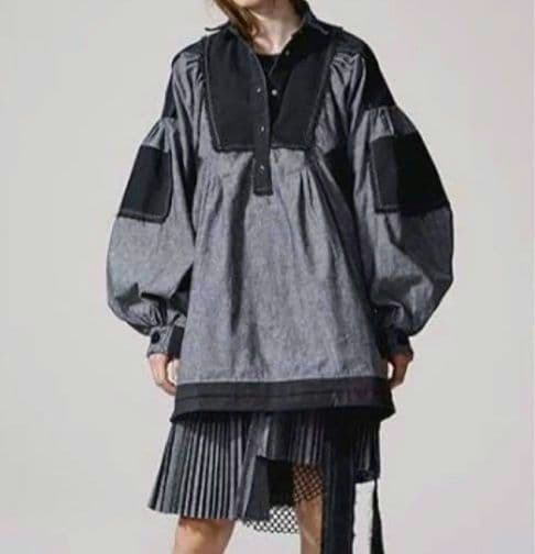 sacai　サカイ　バルーンスリーブ　長袖　チュニック　コットン