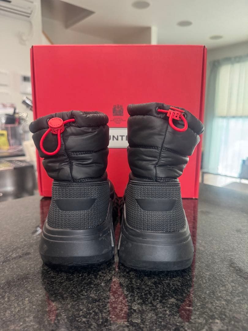 HUNTER 防水ショートブーツ ブラック