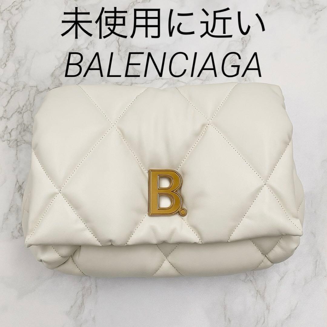 【未使用に近い】BALENCIAGA バレンシアガ クラッチバッグ ホワイト 白