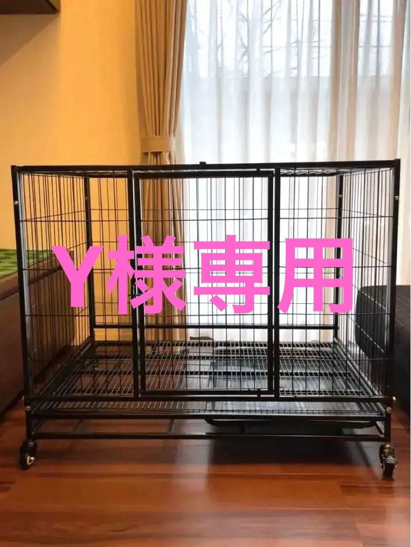 犬ケージ 大型 折りたたみ可能 キャスター付き 引き出し式トレー 掃除簡単