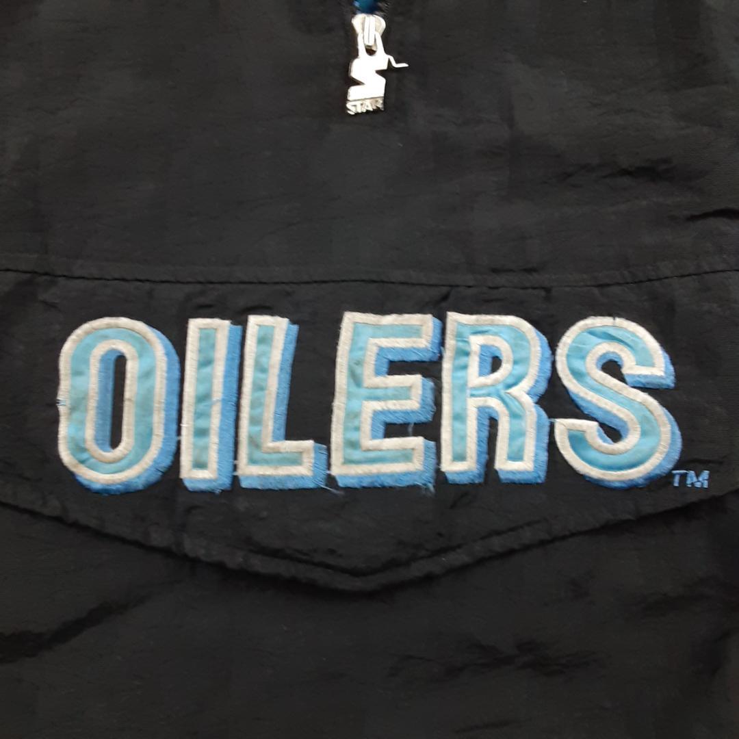 美品◎STARTER NFL OILERS プルオーバーナイロンジャケット 黒