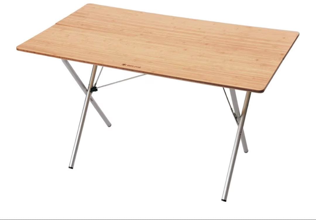  peak ワンアクションテーブルロング竹　収納袋付　脚カバー有