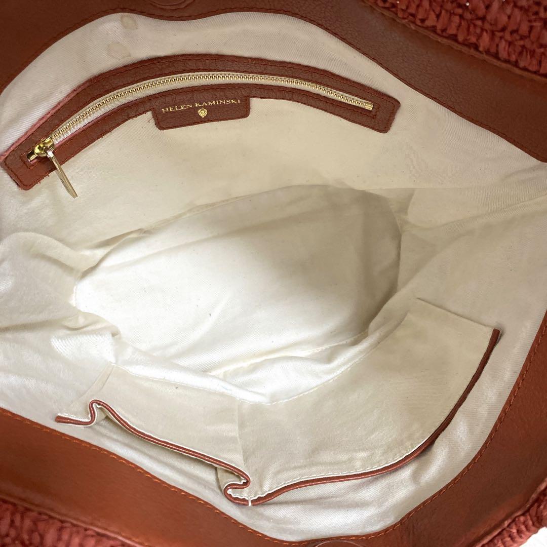 〖専用〗ヘレンカミンスキー かごバッグ ハンドバッグ ラフィア レザー A4