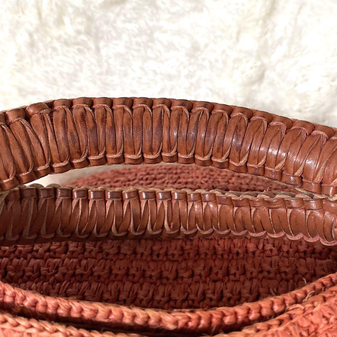 〖専用〗ヘレンカミンスキー かごバッグ ハンドバッグ ラフィア レザー A4