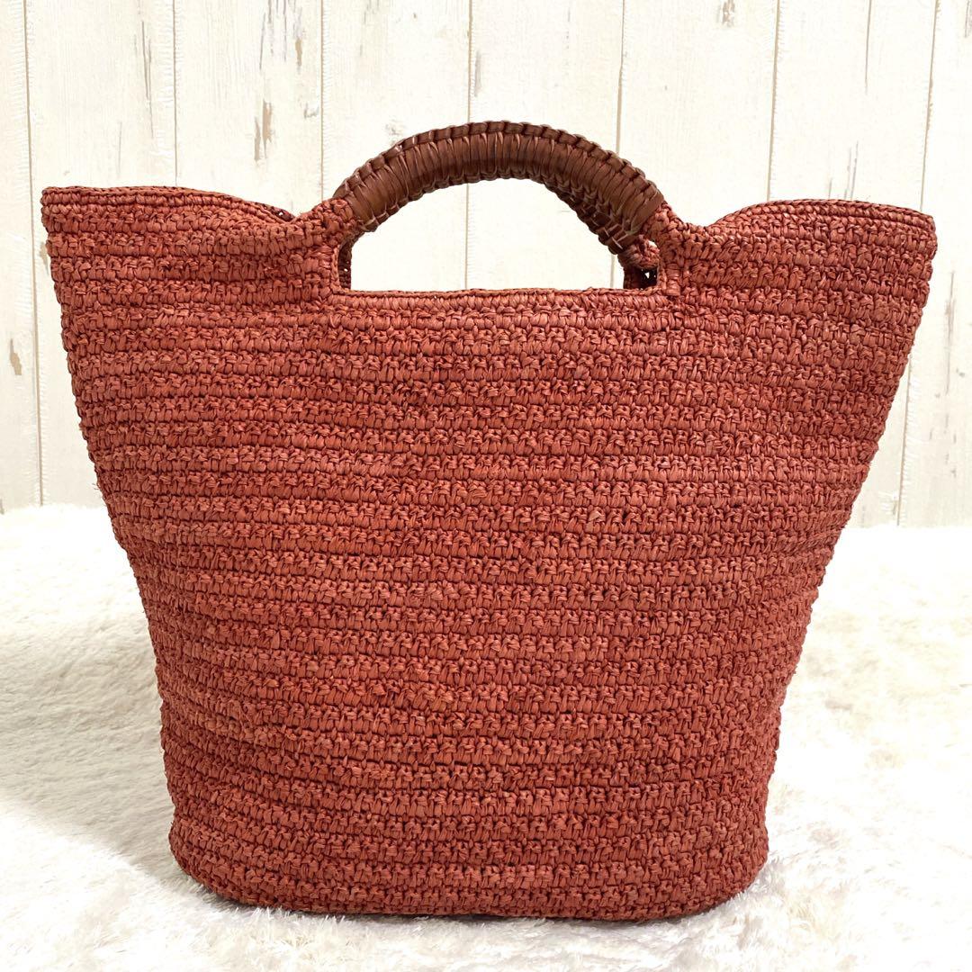 〖専用〗ヘレンカミンスキー かごバッグ ハンドバッグ ラフィア レザー A4