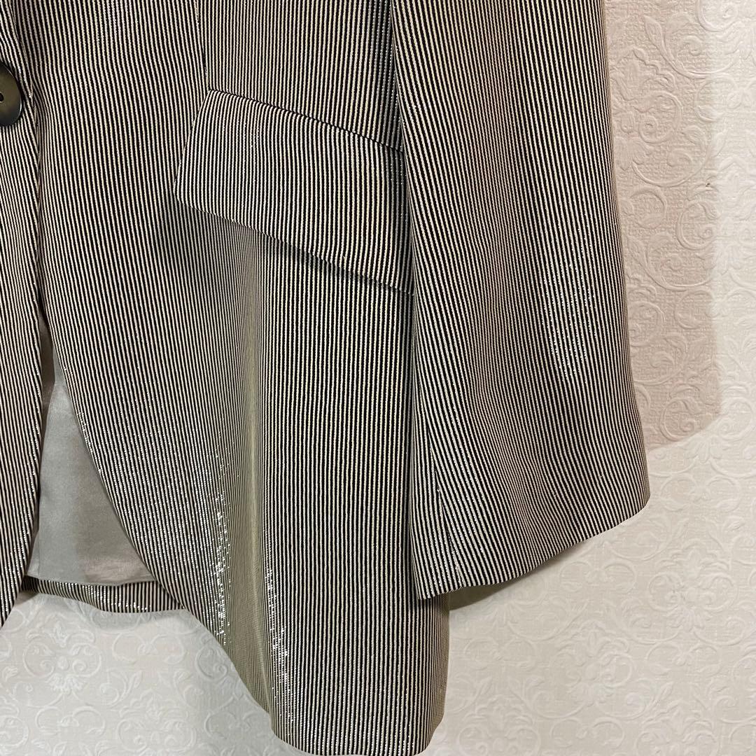 ジョルジオアルマーニ　ジャケット　光沢　ゴールドシルバー　イタリア製　38