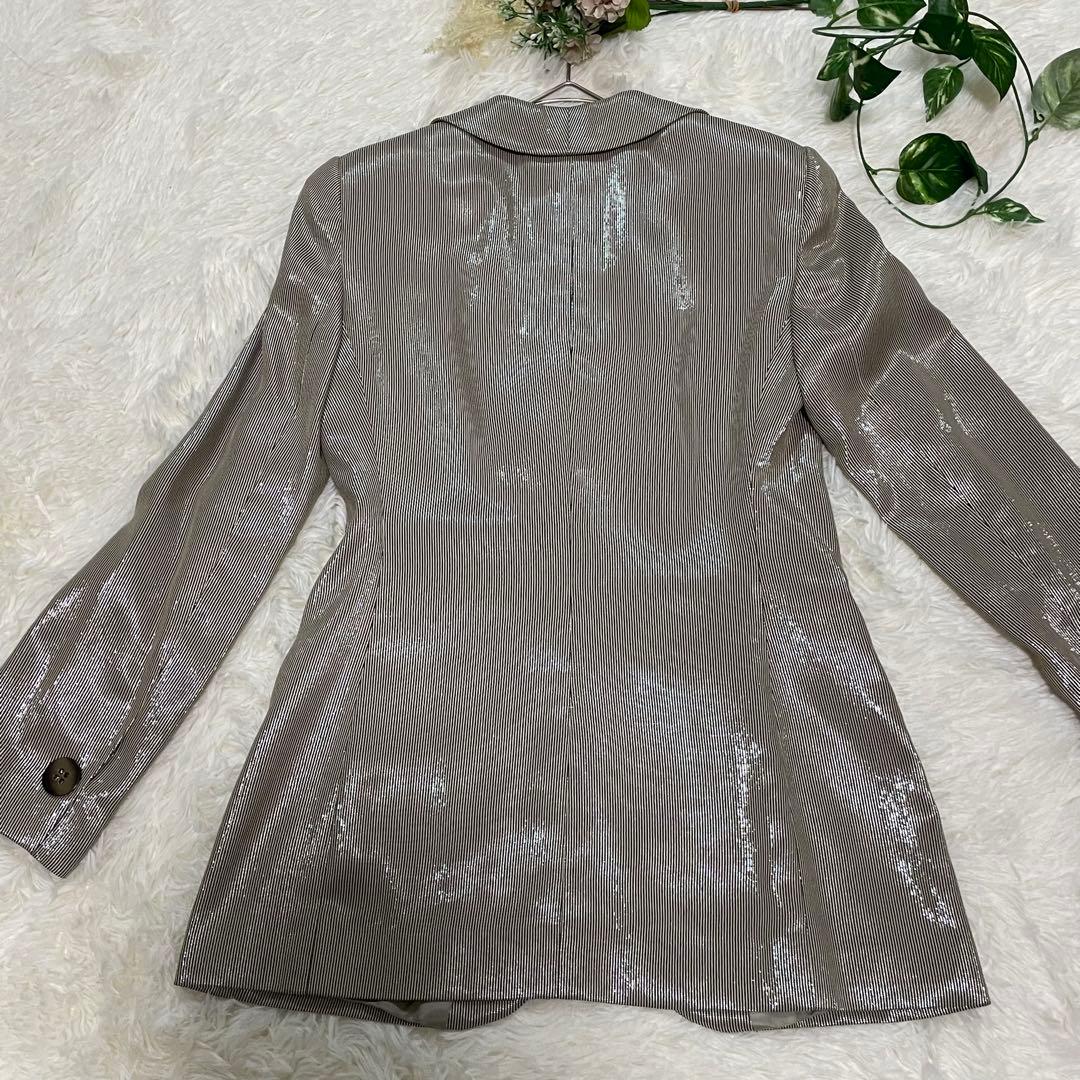 ジョルジオアルマーニ　ジャケット　光沢　ゴールドシルバー　イタリア製　38