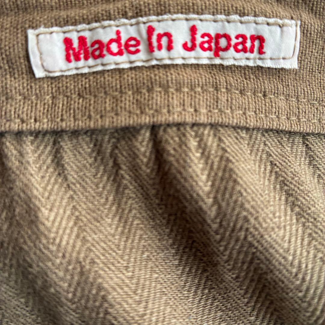 KAPITAL 綿麻ヘリンボンラップパンツ ブラウン ミリタリーカーゴポケット