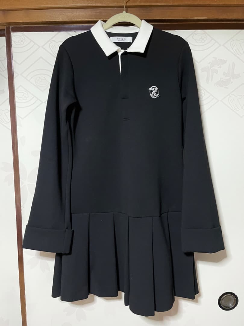 1度着用　herlipto Polo Pleated Mini Dress M