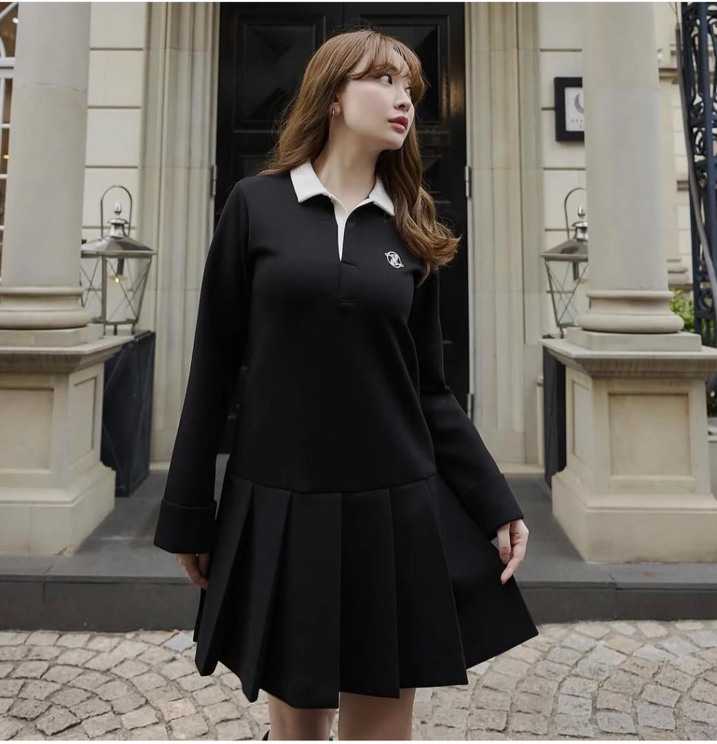 1度着用　herlipto Polo Pleated Mini Dress M