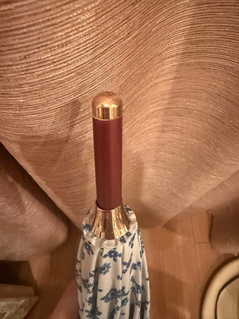 専用です！ラルフローレン　青い花柄の日傘 木製ハンドル