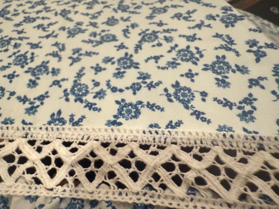 専用です！ラルフローレン　青い花柄の日傘 木製ハンドル