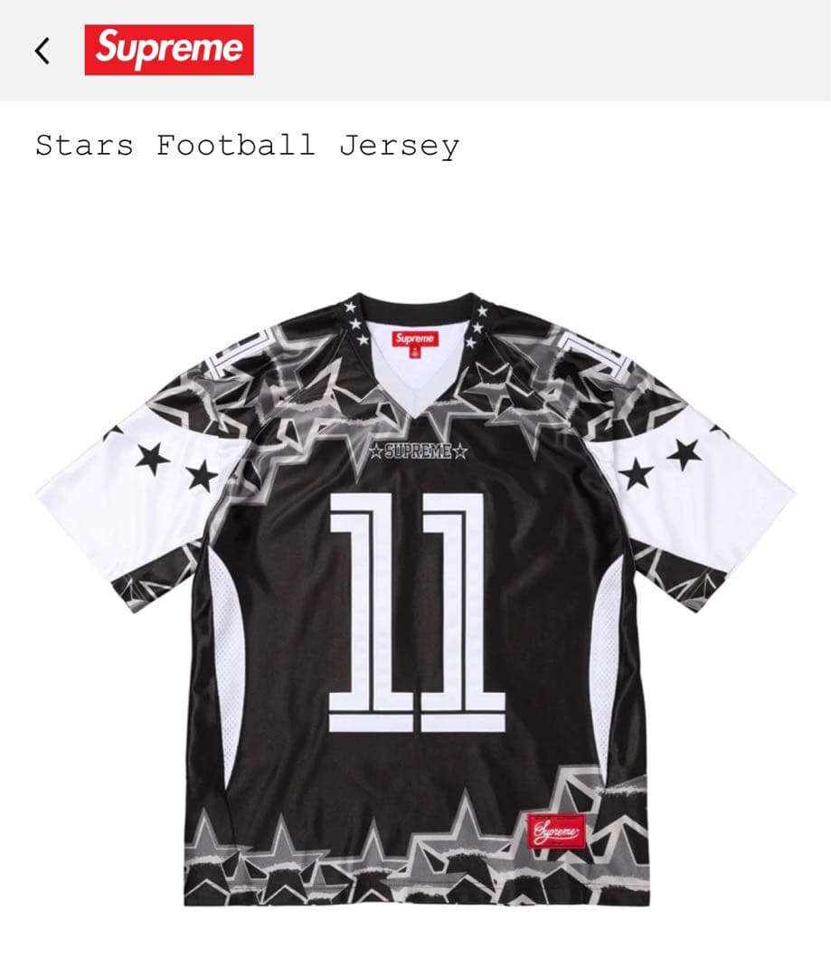 シャツ Supreme Stars Football Jersey M Black