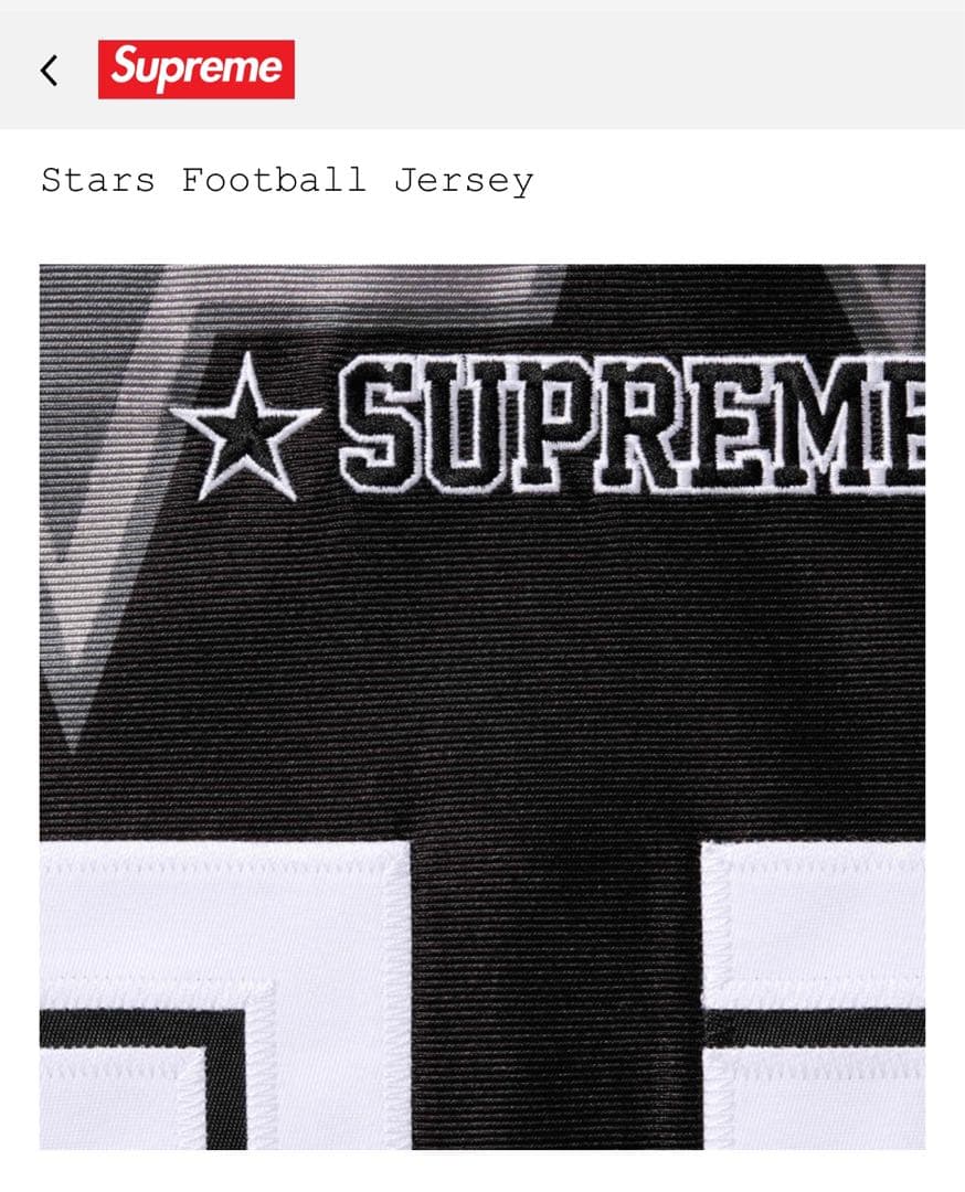 シャツ Supreme Stars Football Jersey M Black