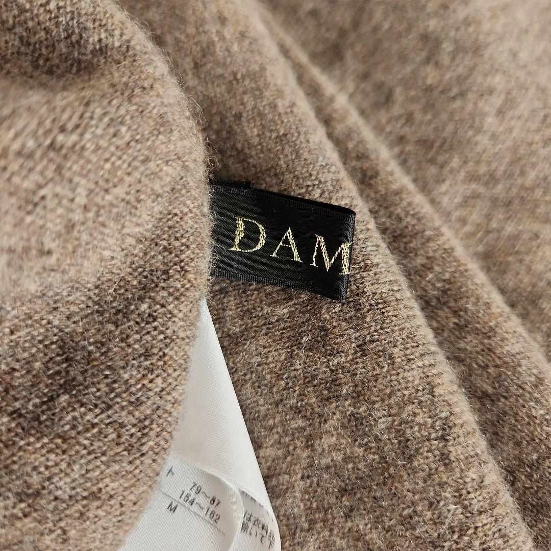 ダーマコレクション　上質カシミヤ　モックネック　ロングニットワンピースM