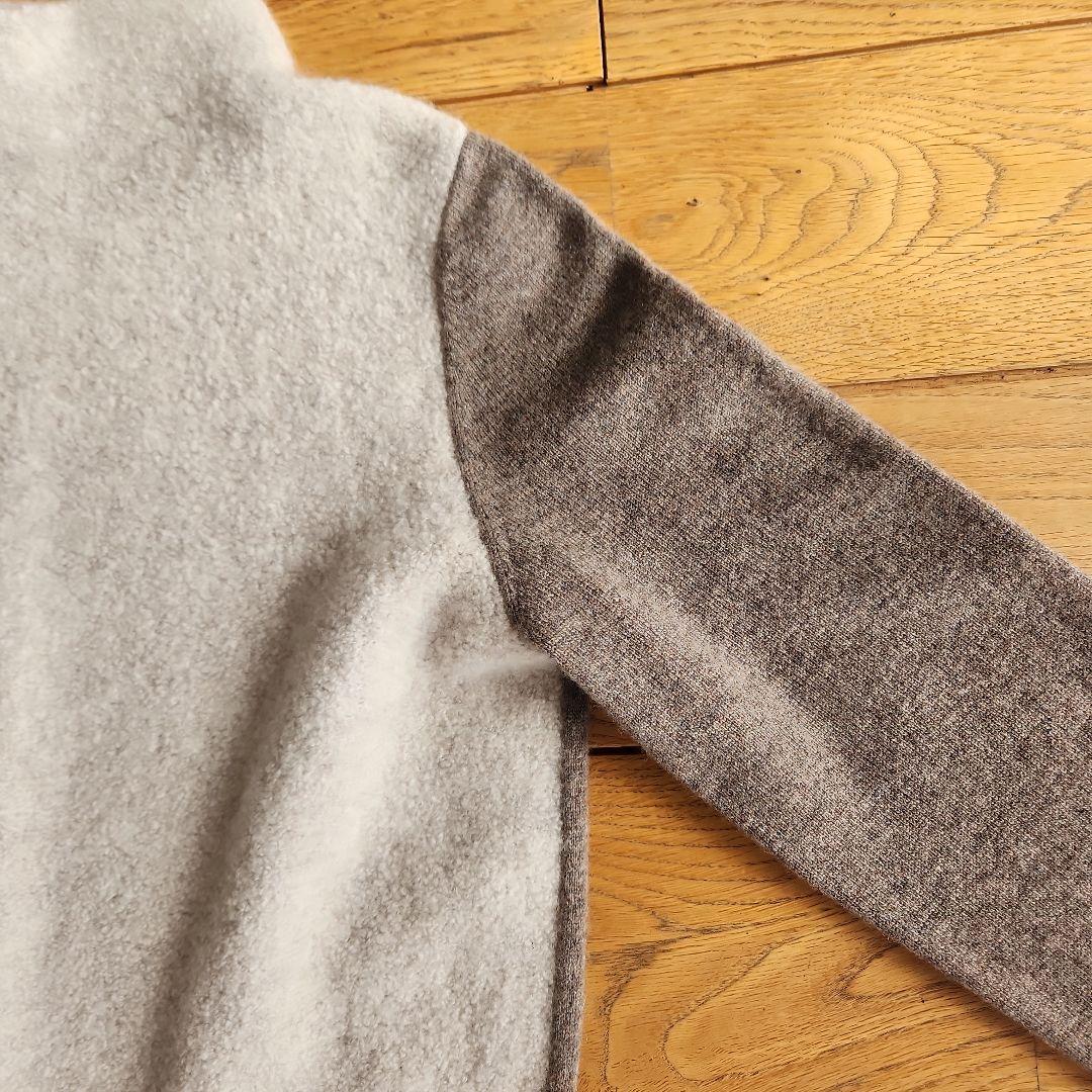 ダーマコレクション　上質カシミヤ　モックネック　ロングニットワンピースM