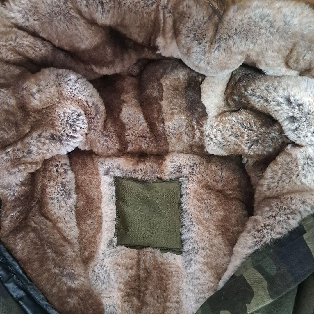 mr&mrs italy 総裏ボア カモフラ ミリタリーモッズコート フード