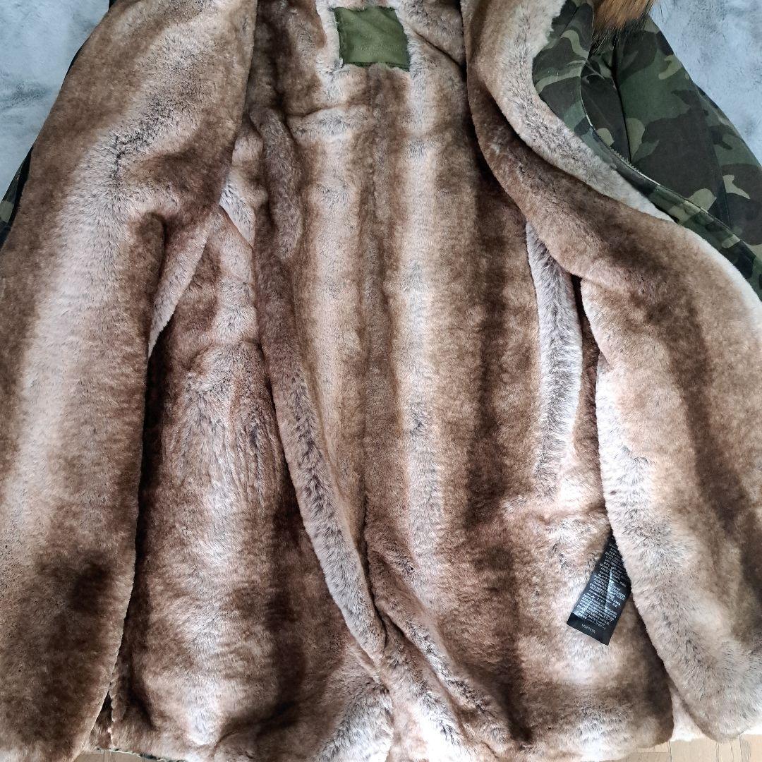 mr&mrs italy 総裏ボア カモフラ ミリタリーモッズコート フード