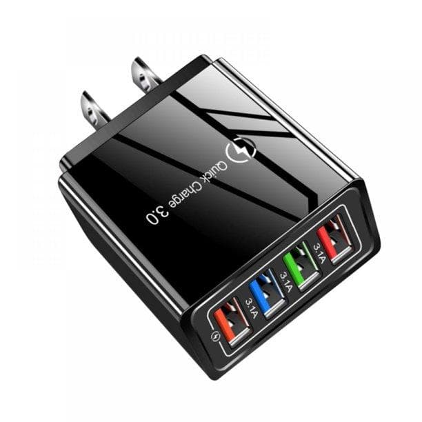 2個組 USBアダプター 黒ブラック 4ポート 急速充電器 iPhone等 uk