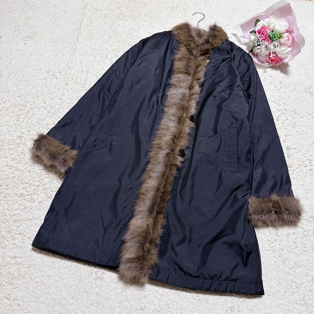 【アルボレンテARBORENTE】ロシアンセーブル　毛皮　リバーシブルコートML