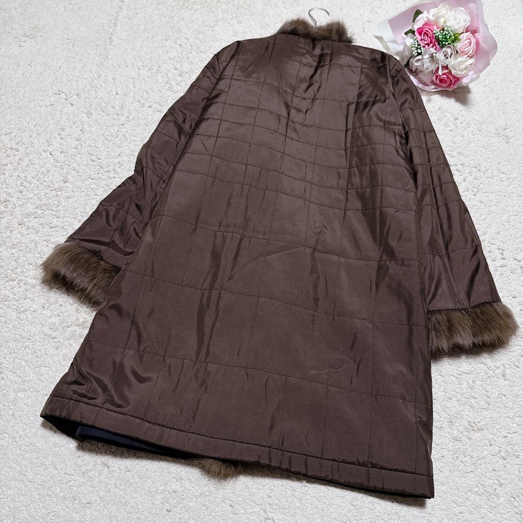 【アルボレンテARBORENTE】ロシアンセーブル　毛皮　リバーシブルコートML