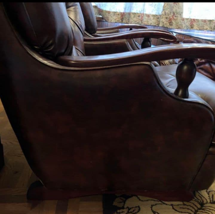 ☆1人がけソファ1個　青栁の椅子　大分県　こげ茶　茶　昭和レトロ