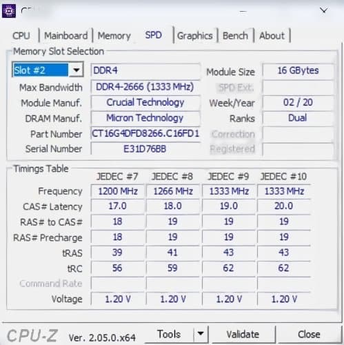 Crucial 16GB 2枚セット DDR4-2666
