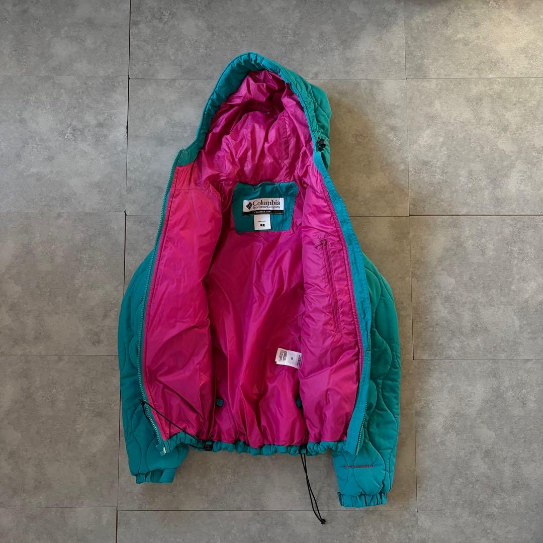 【超希少カラー⭐️】極暖columbia キルティングダウン グリーン　S