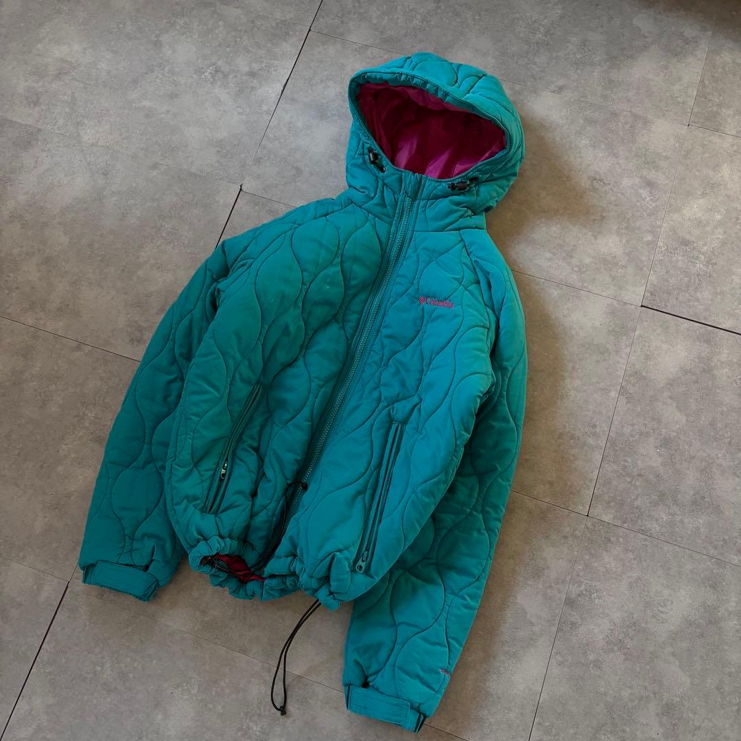 【超希少カラー⭐️】極暖columbia キルティングダウン グリーン　S