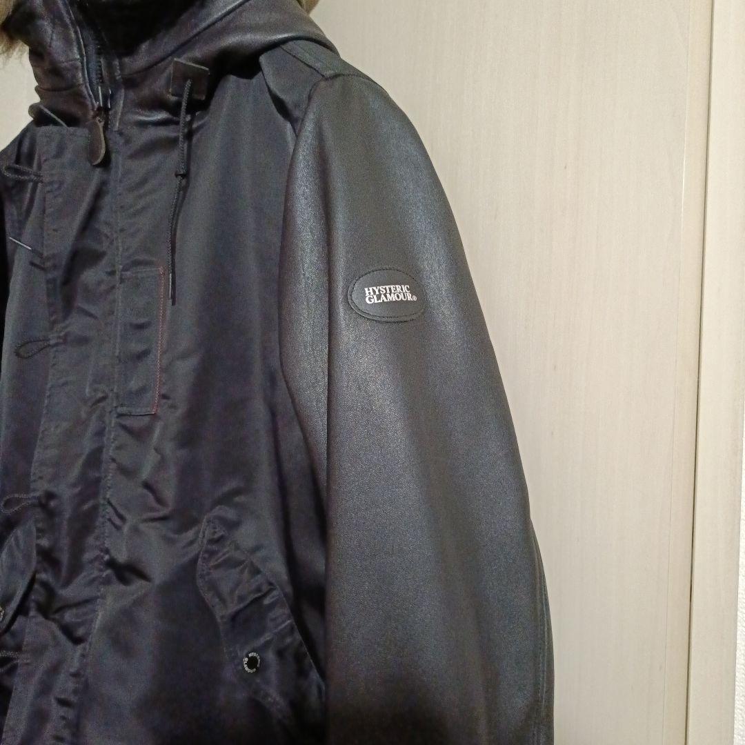 ヒステリックグラマー 【希少】 黒 フード付き モッズコート