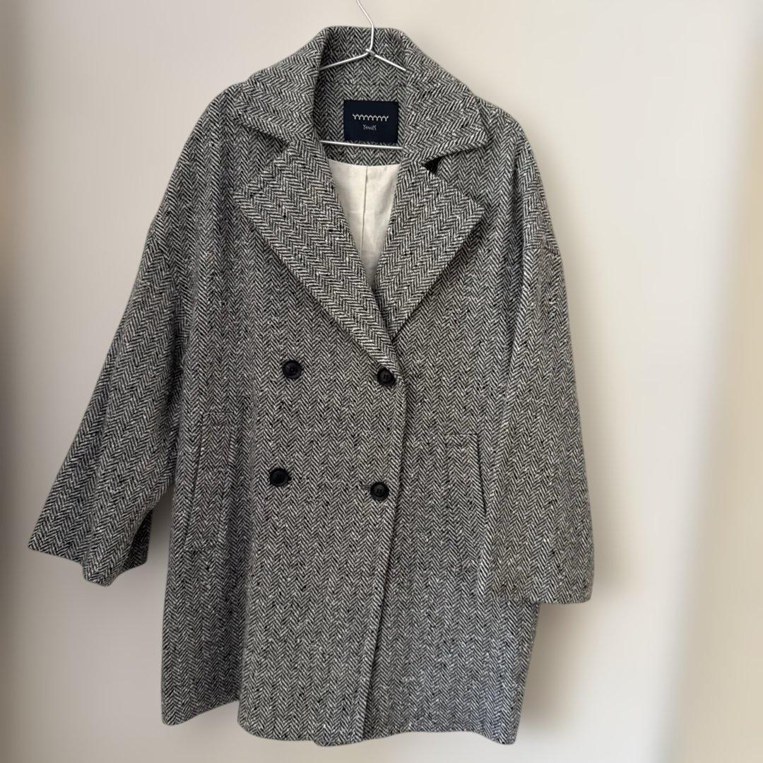 みん【YANUK/ヤヌーク】 ヘリンボーン ボクシーコート 未使用