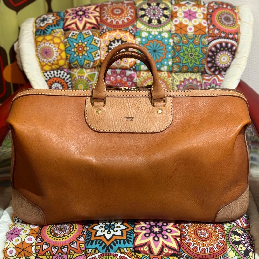 HERZ ボストンバッグ ビッグサイズ ヘルツ レザー ヌメ革