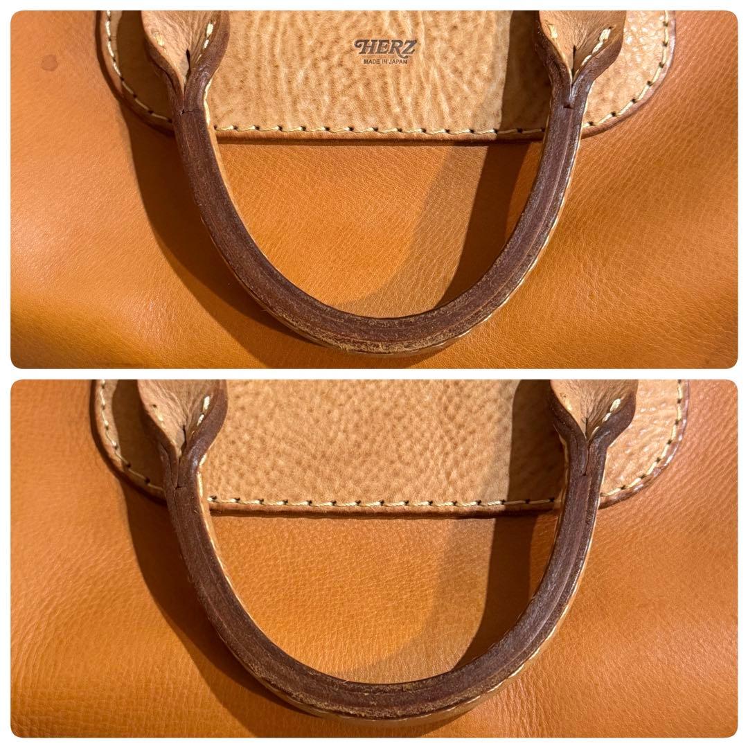 HERZ ボストンバッグ ビッグサイズ ヘルツ レザー ヌメ革