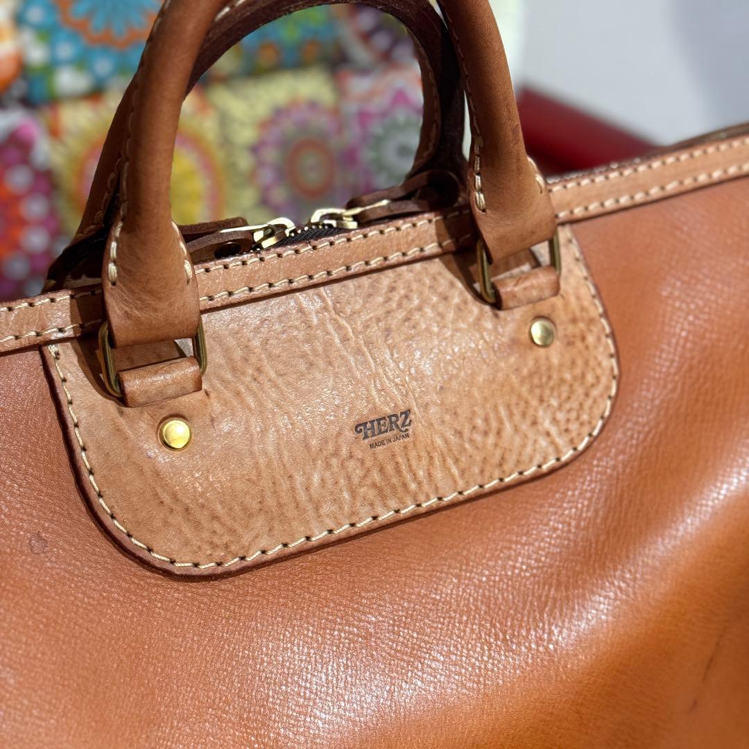 HERZ ボストンバッグ ビッグサイズ ヘルツ レザー ヌメ革